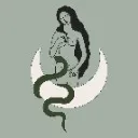 Logo High <mark>Priestess</mark> Healing Tarot
