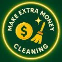 Logo Make <mark>Extra</mark> $$$ Money Cleaning